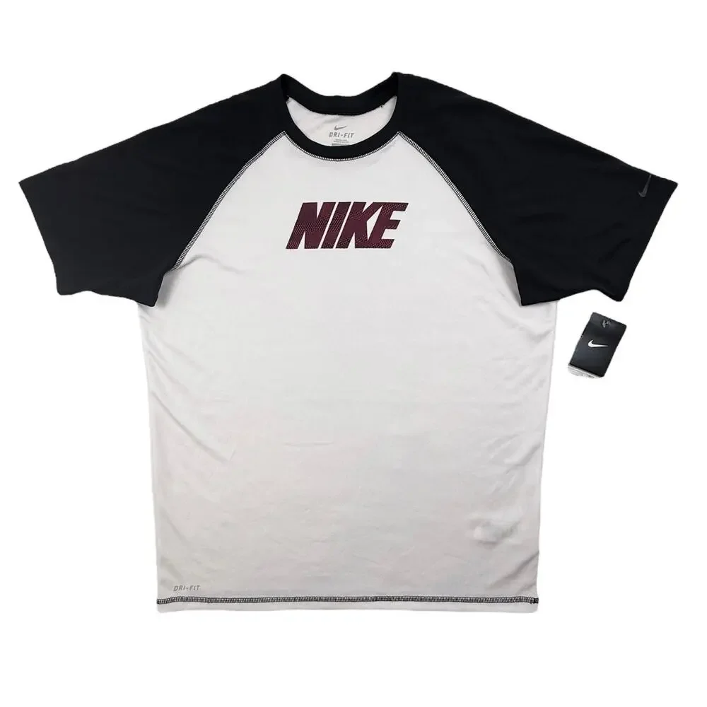 Nike Men's Shirt Logo Graphic Short Sleeve Dri Fit Size Extra Large UPF 40+